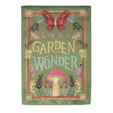 Evergreen Garden of Wonder Suede Garden Flag