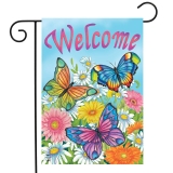 Briarwood Lane Spring Butterflies Welcome Garden Flag