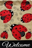 Briarwood Lane Ladybug Gathering Burlap Garden Flag