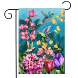 Briarwood Lane Springtime Hummingbirds Garden Flag