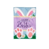 Evergreen Happy Easter Bunny Applique Garden Flag