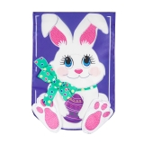 Evergreen Easter Bunny Applique Garden Flag