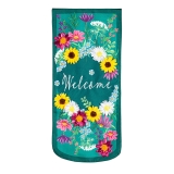 Evergreen Wildflowers Welcome Estate Garden Flag