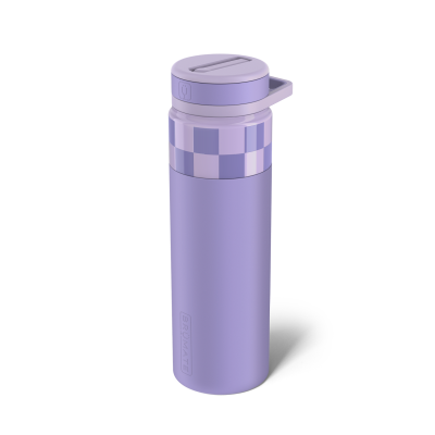 BrüMate Rotera Touch-Free Water Bottle-Lavender Checker