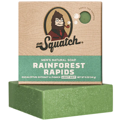 Dr. Squatch Men's Natural Bar Soap-Rainforest Rapids