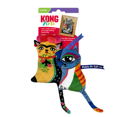 KONG Artz Cats Plush Catnip Toys-Kahlo / Picasso