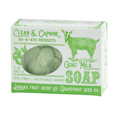 Clean & Caprine Goat Milk Bar Soap-Jabara Fruit Scent with Grapefruit Seed Oil
