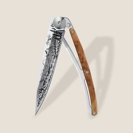 Deejo 27G Ultra-Light Pocket Knife-Juniper Wood / Mountain