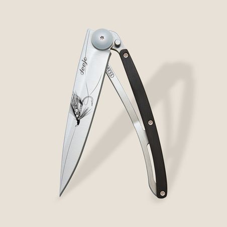 Deejo 37G Ultra-Light Pocket Knife-Ebony Wood / Silver Wilkinson