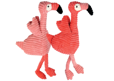 Corduroy Flamingos Dog Toy