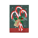 Evergreen Candy Cane Burlap Garden Flag