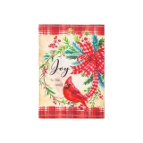 Evergreen Joy Cardinal Burlap Garden Flag
