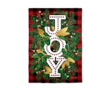 Evergreen Holiday Joy Burlap Garden Flag