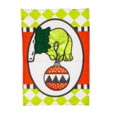 Evergreen Christmas Monster Ornament Burlap Garden Flag
