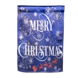 Evergreen Merry Christmas Snowflake Lustre Garden Flag