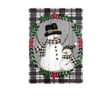 Evergreen Country Snowmen Moire Garden Flag