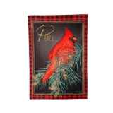 Evergreen Peace Cardinal Burlap Garden Flag