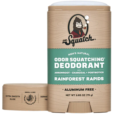 Dr. Squatch Men's Natural Odor Squatching Deodorant-Rainforest Rapids