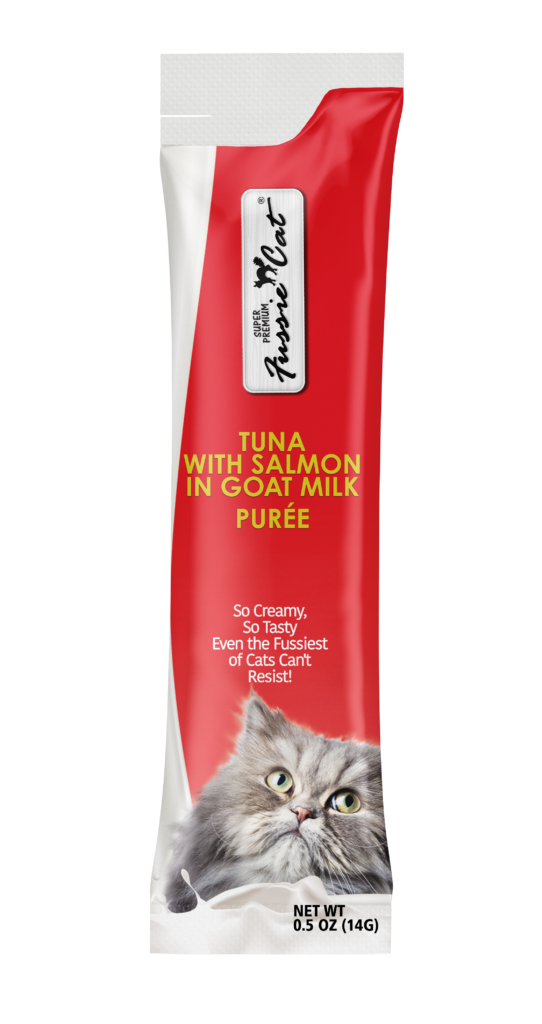 Fussie Cat Tuna with Salmon in Goat Milk Purée-4 Pack