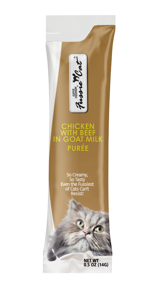 Fussie Cat Chicken with Beef in Goat Milk Purée-4 Pack