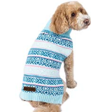 Eddie Bauer Camano Fair Isle Sweater for Dogs-Aqua & Pink