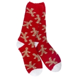 World's Softest® Socks - Holiday Chrismas Cozy Crew-Gingerbread Man
