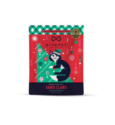 GivePet Santa Claws Holiday Freeze Dried Cat Treats