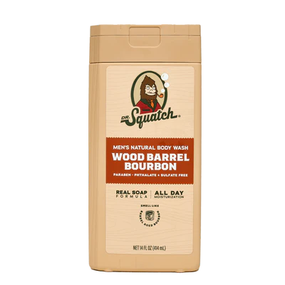 Dr. Squatch Men's Natural Body Wash-Wood Barrel Bourbon