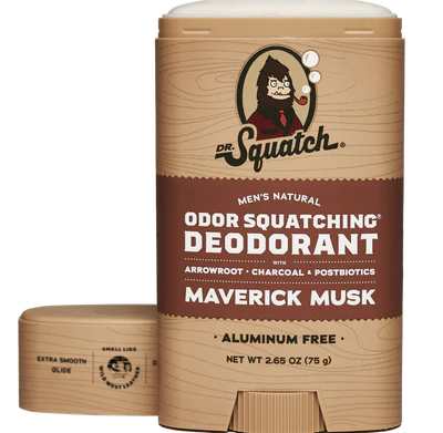 Dr. Squatch Men's Natural Odor Squatching Deodorant-Maverick Musk