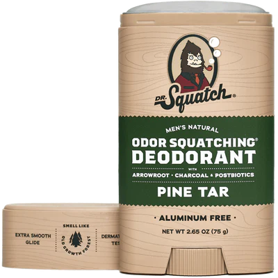 Dr. Squatch Men's Natural Odor Squatching Deodorant-Pine Tar
