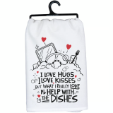 Primitives by Kathy Kitchen Towel-I Love Hugs