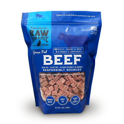 Raw Dynamic Frozen Raw Beef Formula for Cats