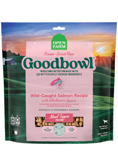 Open Farm Goodbowl™ Wild-Caught Salmon Beef Recipe Freeze Dried Raw Topper