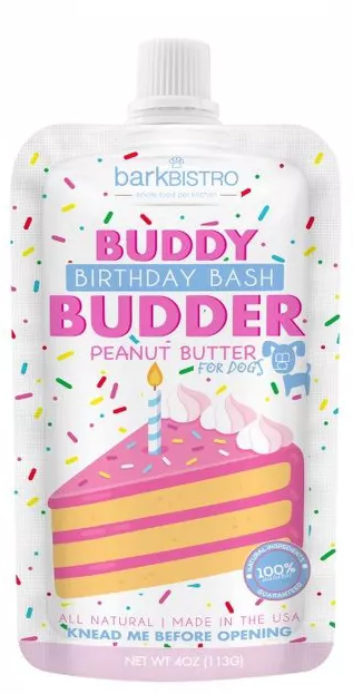 Bark Bistro Birthday Bash BUDDY BUDDER Squeeze Pack