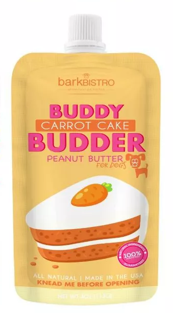Bark Bistro Carrot Cake BUDDY BUDDER Squeeze Pack