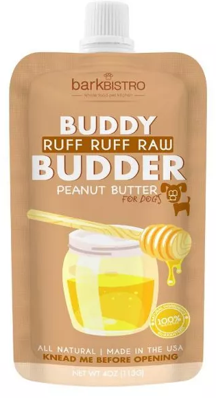 Bark Bistro Ruff Ruff Raw BUDDY BUDDER Squeeze Pack