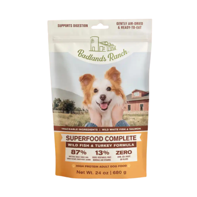 Badlands Ranch Superfood Complete Wild Fish & Turkey Formula Air-Dried Dog Food