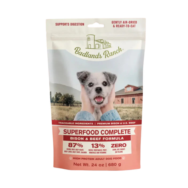 Badlands Ranch Superfood Complete Bison & Beef Formula Air-Dried Dog Food