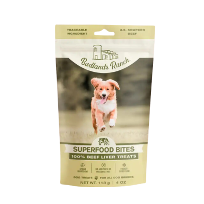 Badlands Ranch Superfood Bites Beef Liver Dog Treats