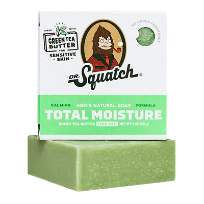 Dr. Squatch Men's Natural Bar Soap-Total Moisture Green Tea Butter