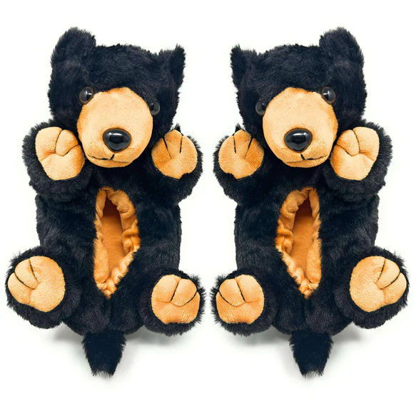 OOOH YEAH! Homer the Black Bear Slippers for Kids