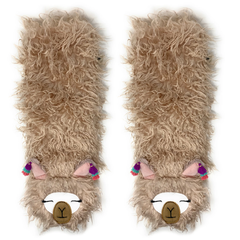 OOOH YEAH! Llama Llama Pink Plush Slipper Socks