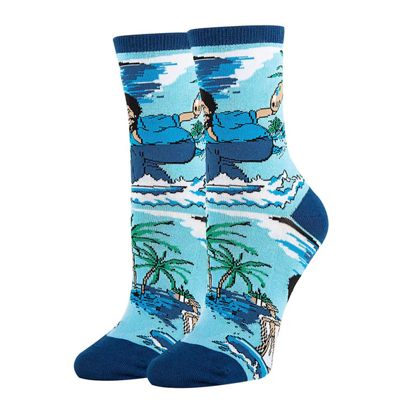 OOOH YEAH! Bob Ross Waves Socks-Women's
