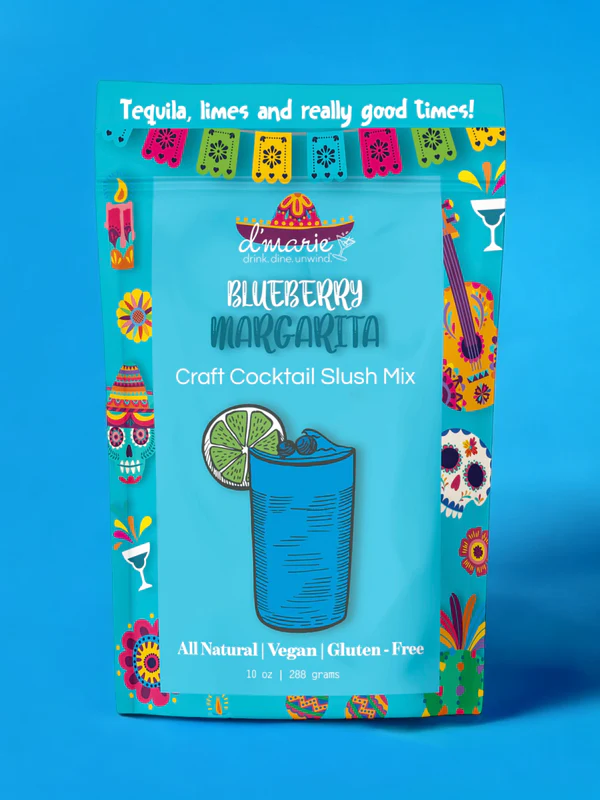 D'Marie Craft Cocktail Slush Mix-Blueberry Margarita