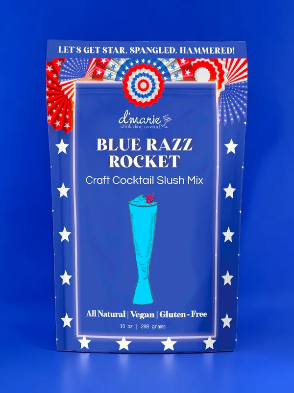 D'Marie Craft Cocktail Slush Mix-Blue Razz Rocket