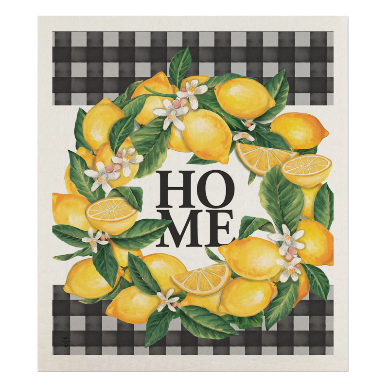 Briarwood Lane Swedish Dish Cloth-Lemon Wreath