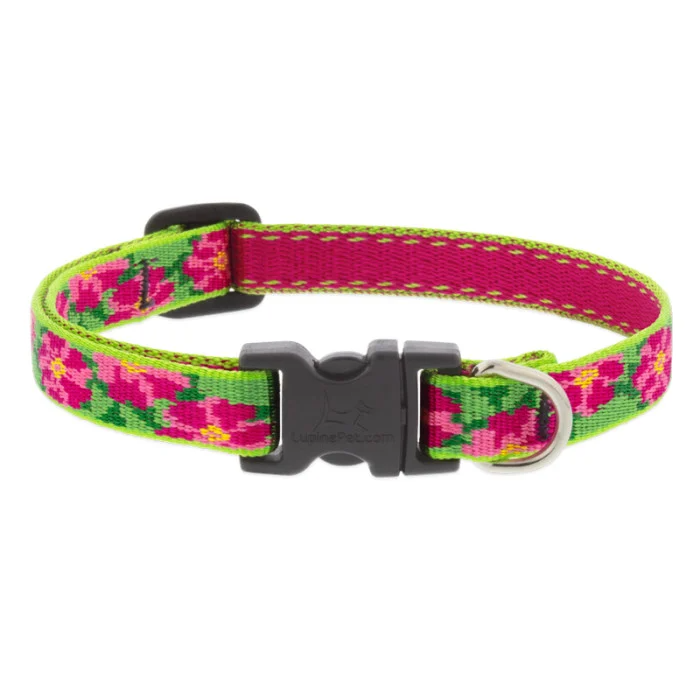Lupine Pet Original Designs Adjustable Dog Collar-Petunias