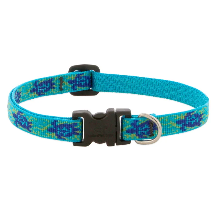 Lupine Pet Original Designs Adjustable Dog Collar-Turtle Reef