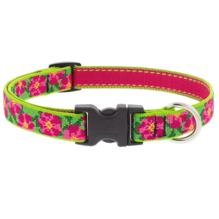 Lupine Pet Original Designs Adjustable Dog Collar-Petunias