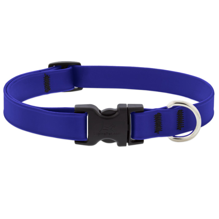 Lupine Pet Splash Waterproof Adjustable Dog Collar-True Blue